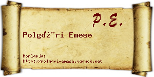 Polgári Emese névjegykártya